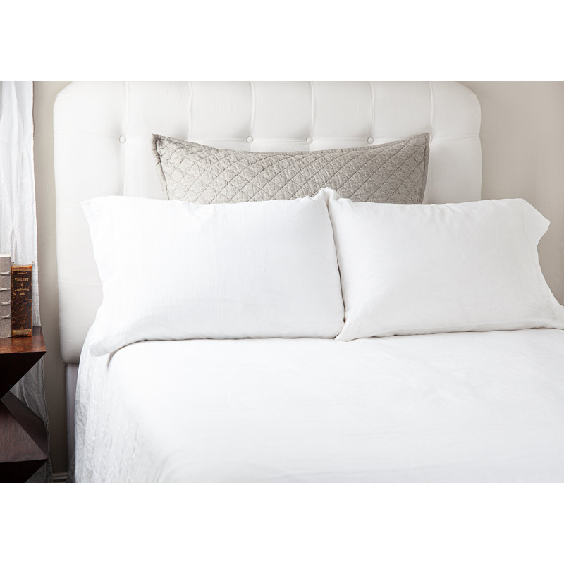 Dalen Linen Dutch Euro Pillow Sham, Gray Chambray 