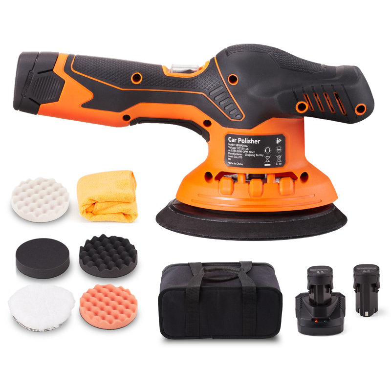 Car Polisher Buffer Cordless Dual Action Polishing Machine 6" 2PCS Battery