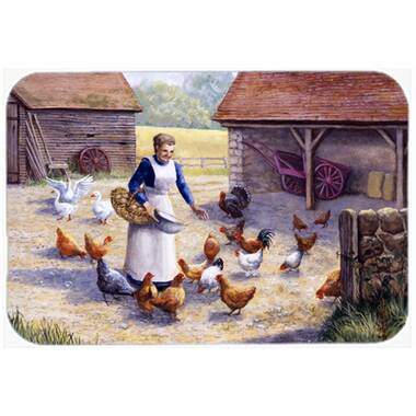 CounterArt Tempered Glass Farm Fresh Rooster Cutting Board & Reviews