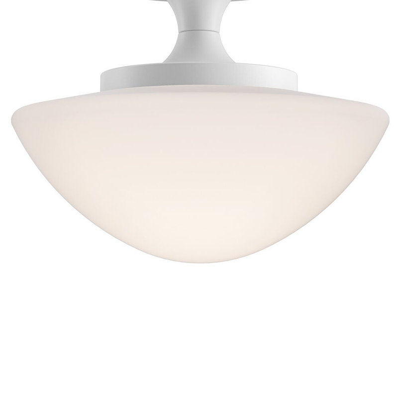 Hinkley Knox Semi-Flush Mount Schoolhouse Ceiling Light, Chalk White