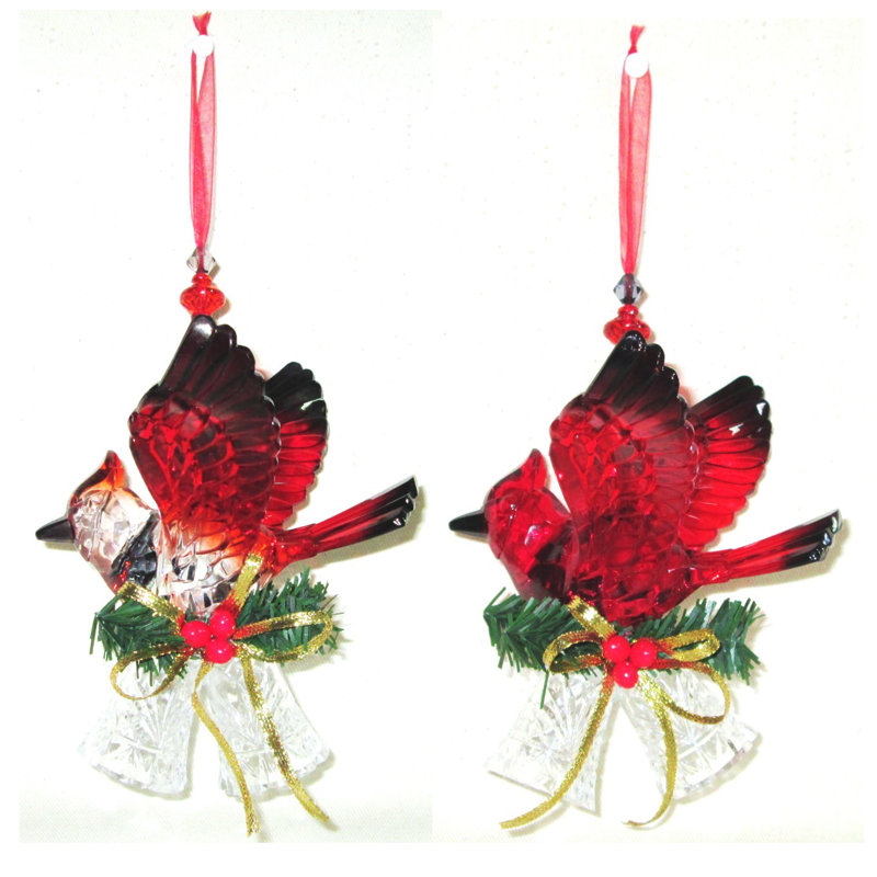 Ensemble d'ornement en acrylique 6 pièces Elurd Cardinal