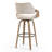 Beasley Beige Fabric Bar Stool with White Washed Wood Legs-688085055-721881273