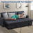 82-inch Sleeper Sofa, Upholstered Pull Out Sectional Sofa with Storage Chaise, L-Shaped Corner Reversible Sleeper Sectional Sofa-2127227170