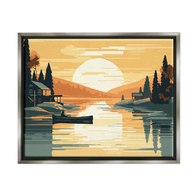 Paysage de lac Sunrise sur toile