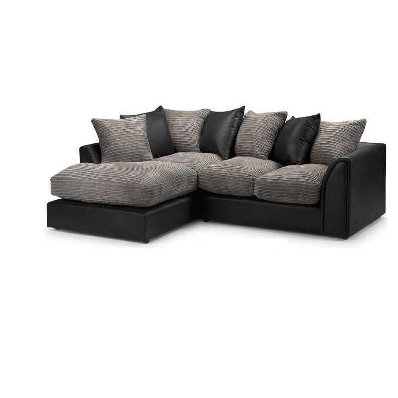 Brohdy Corner Sofa, Left Hand Facing, Black/Grey