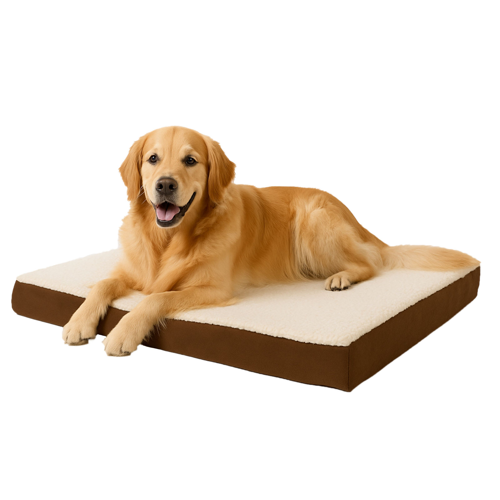 PETMAKER Orthopedic Dog Bed - Memory Foam Crate Mat with Machine Washable Cover, Large (4" H x 36" W x 27" D), Brown