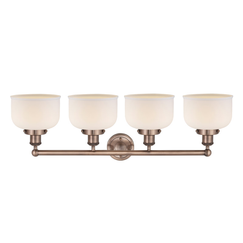 Annagene 4 - Light Dimmable Vanity Light, Matte White, Antique Copper
