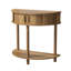 Console semi-circulaire de 31,5 pouces, pour salon ou entrée, style moderne du milieu du siècle, avec deux tiroirs et un dessus, en noyer. Dimensions : 31,5 pouces de long, espace principal, compartiments de rangement.