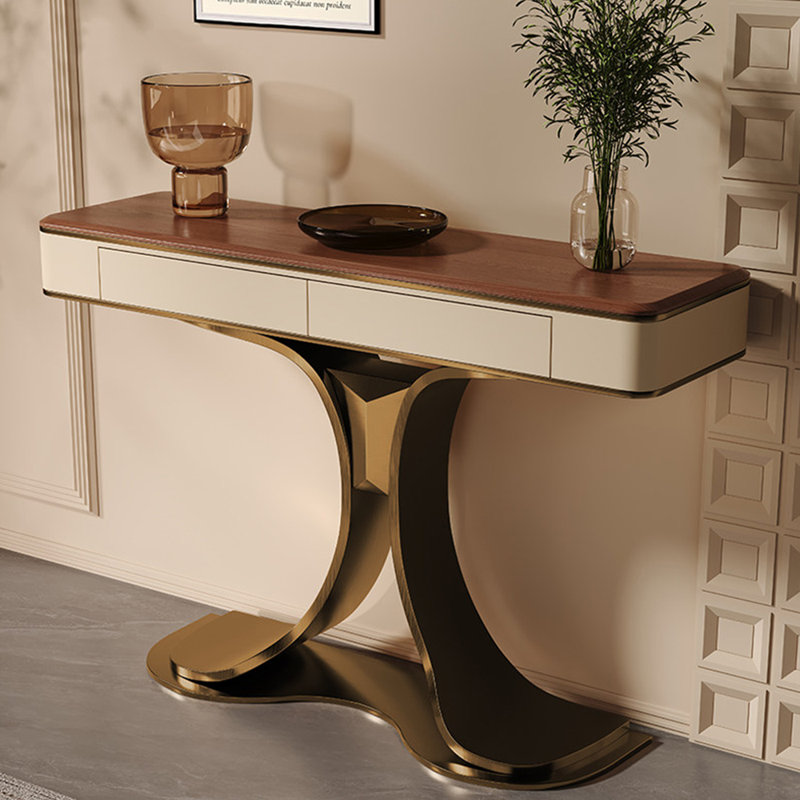 Console légère et luxueuse, 33.5" H x 70.9" W x 13.8" D, Bronze