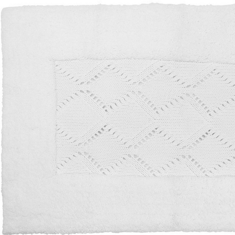 Tapis pour salle de bain Jakaiden, Blanc
