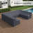 Praia 124" U-Shape Outdoor Conversation Set Group Seating Patio Furniture Covers