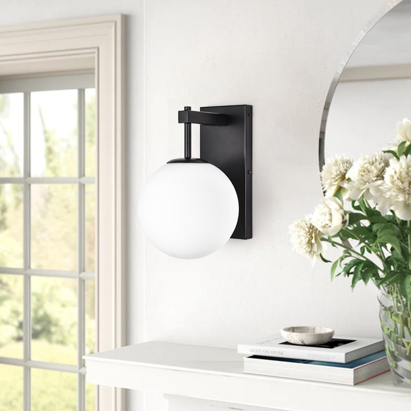 1-Light Dimmable Wall Sconce Long Armed Fixture