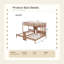 Lit superposé avec bureau intégré et tablettes de rangement, 3 lits en 1 avec lampe de lecture-520757104