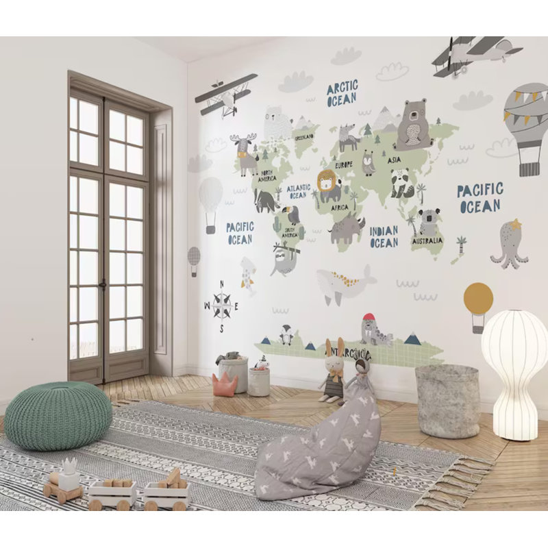 Adhésif mural pour chambre d'enfant, L 108 po x l 96 po