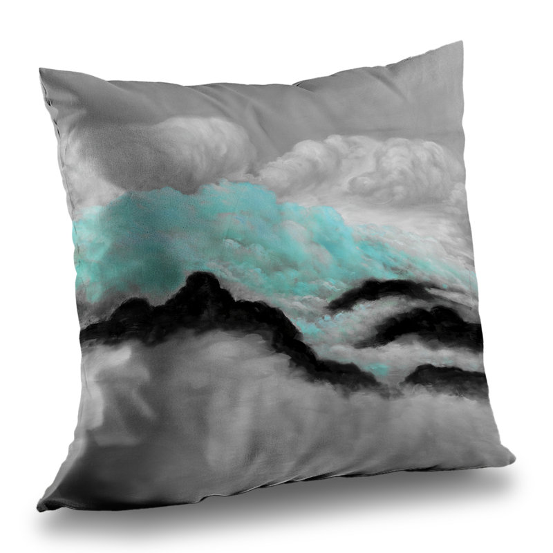 Grey and Blue Clouds - Landscapes Mountains – Throw Pillow Cover Only, Double-Sided Print, Insert Not Included