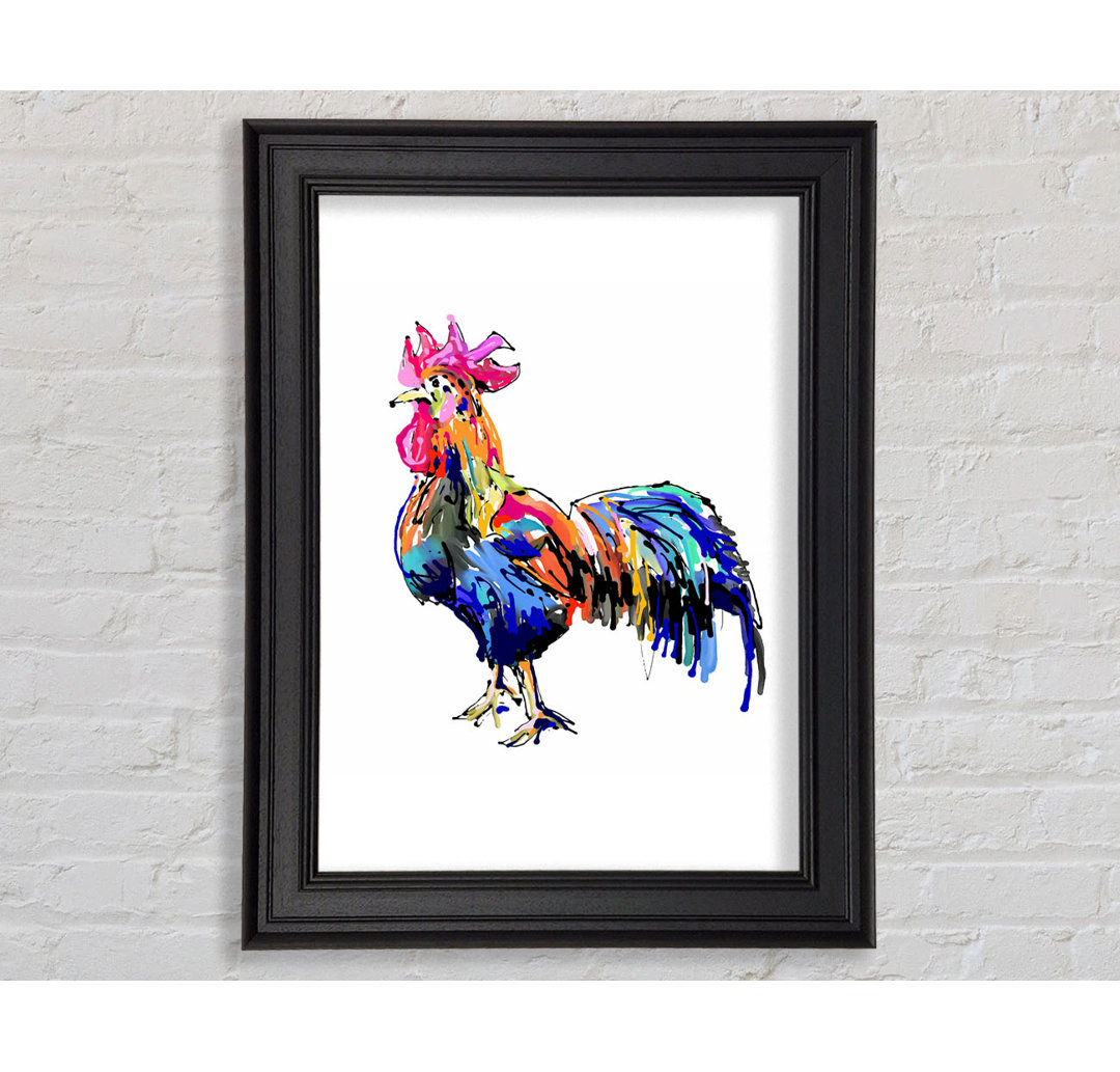 Rainbow Roostera Gerahmter Druck