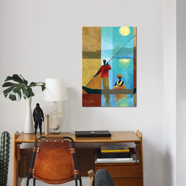 «On the River II», impression sur toile, H 60 po x l 40po x P 1,5 po, Toile tendue, Pas de tapis