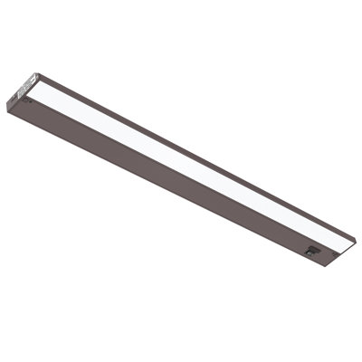 Éclairage sous le meuble à DEL 3 niveaux 24 pouces Inlight, câblé ou branché, sélectionnable blanc 2700K / 3000K / 4000K, à intensité variable, finition bronze, IN-0210-3-BZ