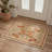 Monarchia Vintage Machine Washable Beige / Brown / Green Indoor Area Rug with Non-Slip Backing-998032204