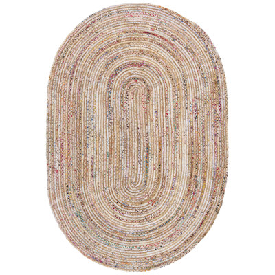 Herzig Flatweave Cotton Beige/Yellow Rug