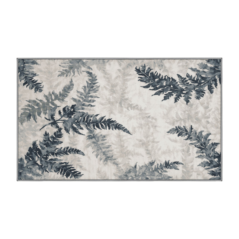 Tapis gris soyeux et moelleux, Rectangle 2 pi x 3 pi