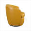Fauteuil d'appoint en cuir fleur moutarde et moutarde