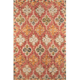 Adrien Floral Handmade Tufted Wool Red/Green/Ivory Area Rug