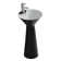34.62" Tall Ceramic Circular Pedestal Bathroom Sink with Overflow