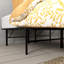 Base de plateforme pleine grandeur en acier noir - Acier haute résistance, installation en 5 minutes, rangement sous le lit, cadre pliable sans sommier requis, assemblage d'outils, élévation de 14 pouces, tous les types de matelas-998021575