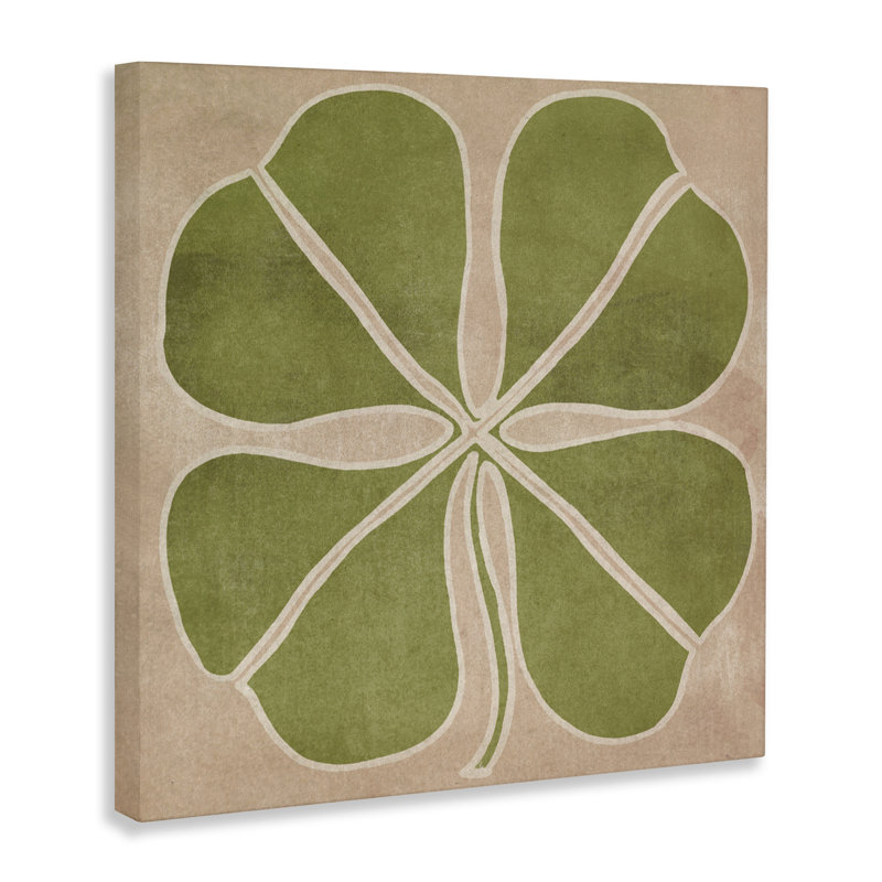 Neutral Symmetrical Clover Canvas, design by June Erica Vess, 17" H x 17" W