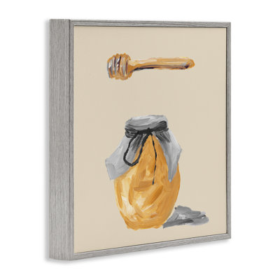 Honey Jar over Tan Framed Giclee, design by Lucille Price