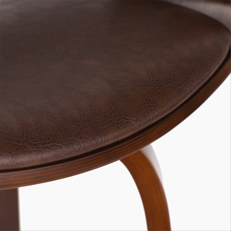 Swivel 30'' Bar Stool, Dark Brown