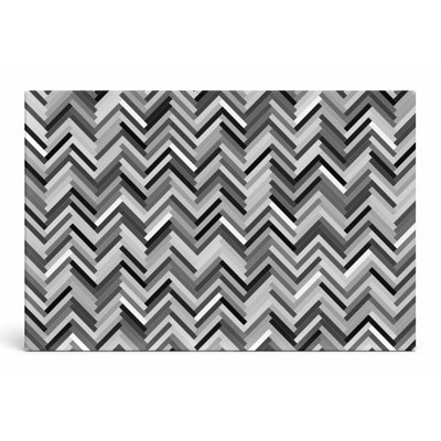 «Grayscale Herringbone», art mural sur toile