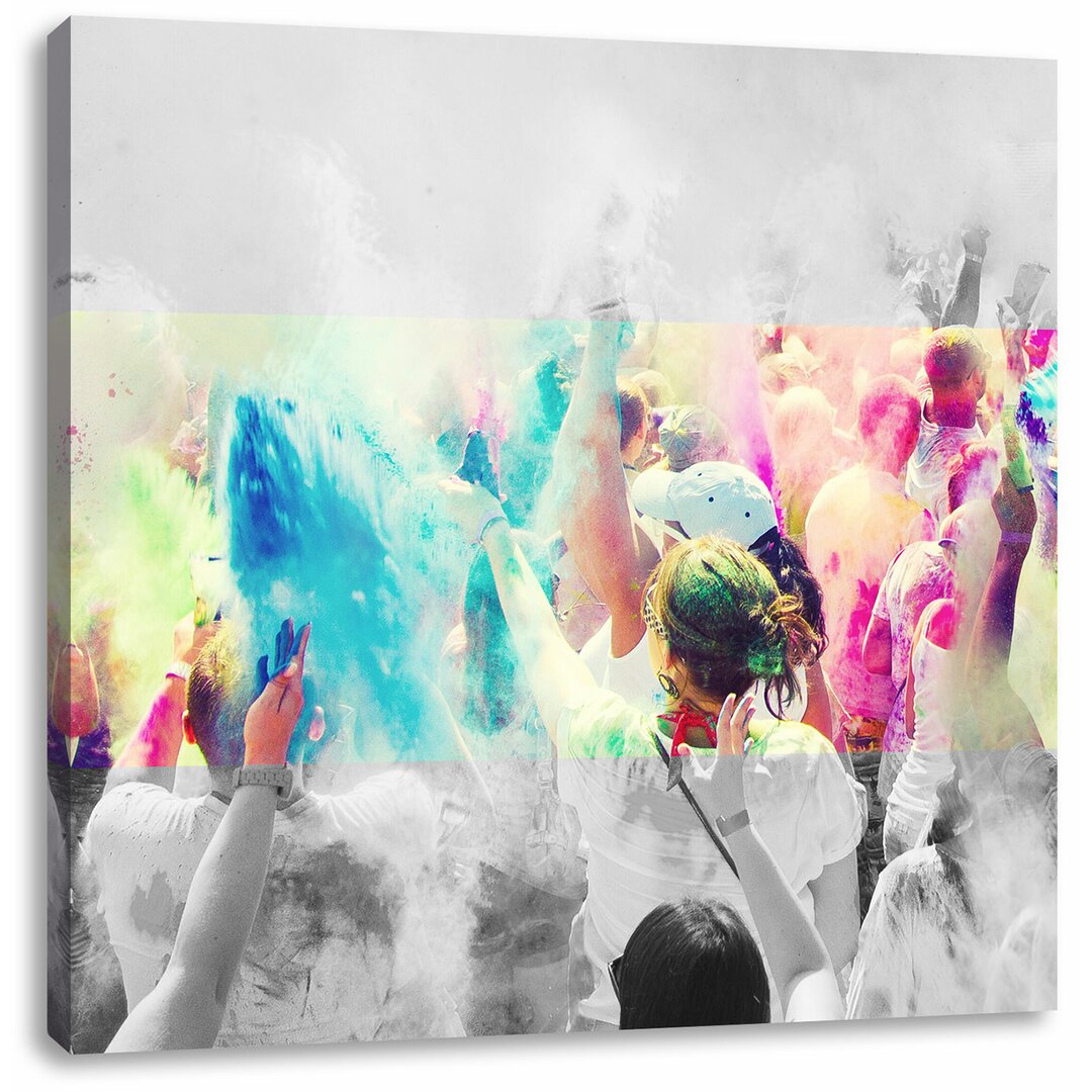 Leinwandbild Holi Farben Festival