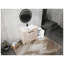 Meuble-lavabo autoportant 48 po avec lavabo en céramique, finition blanc brillant ou chêne clair, armoire de contreplaqué moderne avec rangement inférieur-129504356