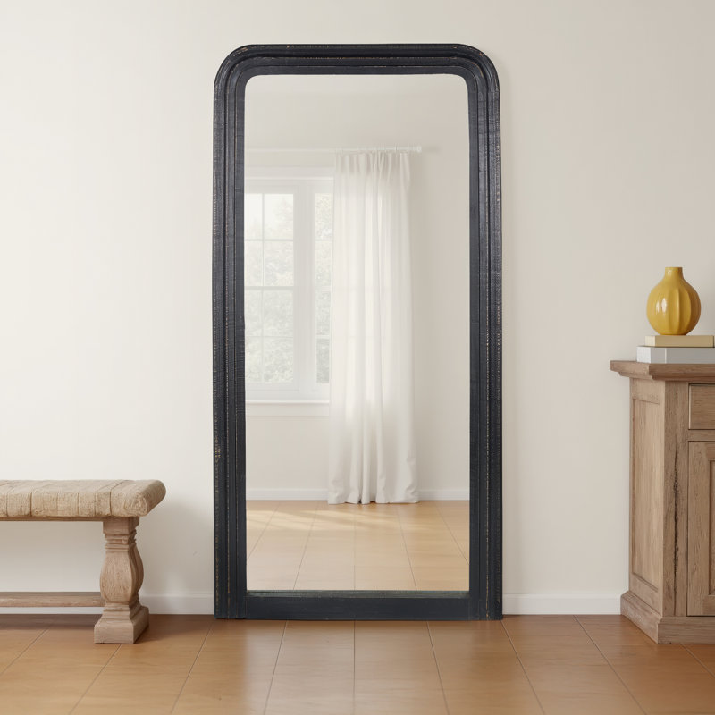 Solid Wood Rectangle Floor Mirror