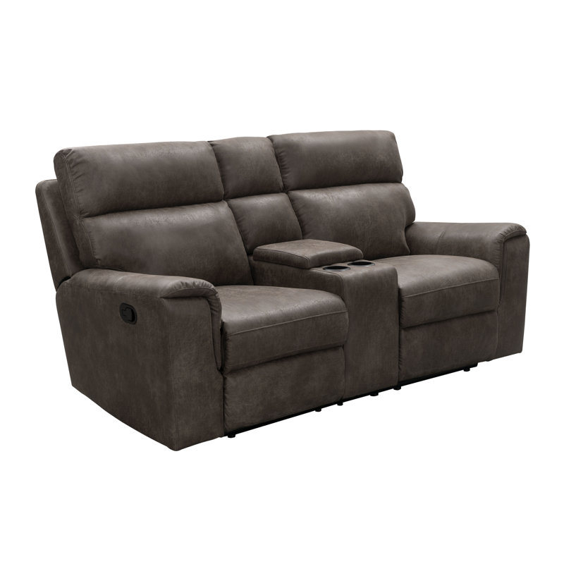Nobleboro Upholstered 78.5'' Reclining Loveseat, Espresso Brown