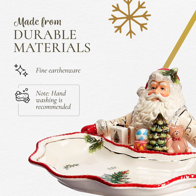 Spode Christmas Tree Figural Santa Dish