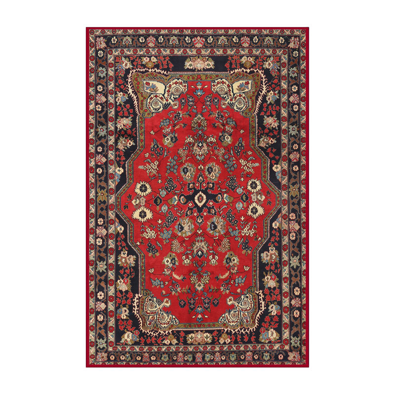 Tapis oriental rouge / brun, Rectangle 5 pi x 7 pi