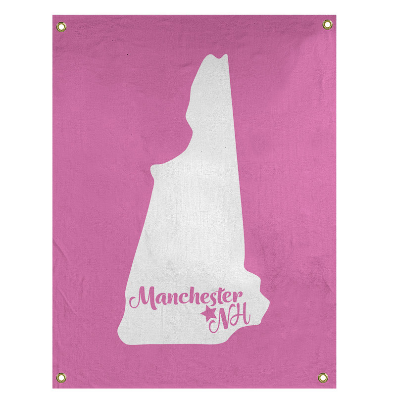 Tapisserie murale new hampshire manchester, H 36 po x l 26 po, Rose