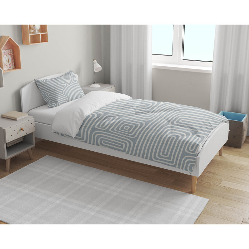 Timeless Walk Decorative Lightweight Comforter Set, Slate Blue