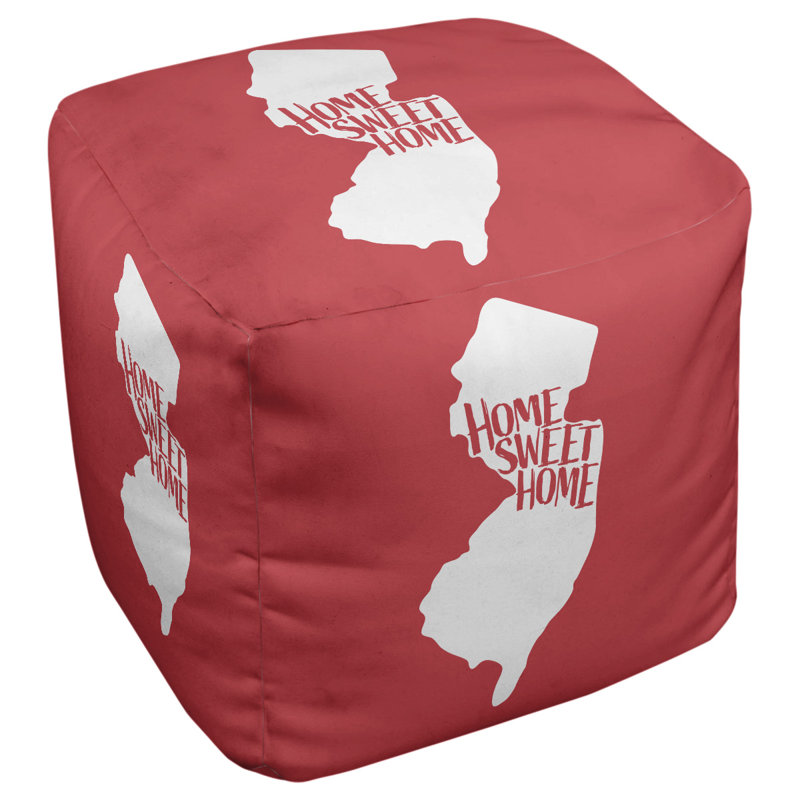 Repose-pieds cube new jersey home, Rouge