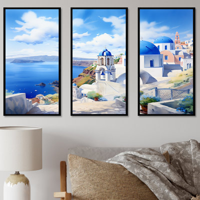 Grèce, paysage de Santorin III - Grèce, art mural