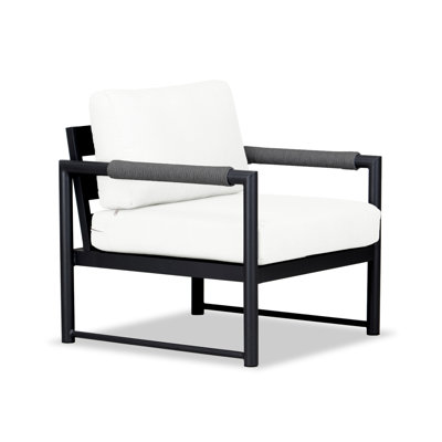 Obaida Powder Coated Aluminum Outdoor Lounge Chair