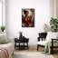 Art moderne abstrait femme afro avec boisson, images de chambre à coucher, impression sur toile encadrée, impression numérique-126031452-126031445