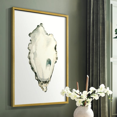 «Neutral Oyster Study IV», reproduction encadrée - bois massif