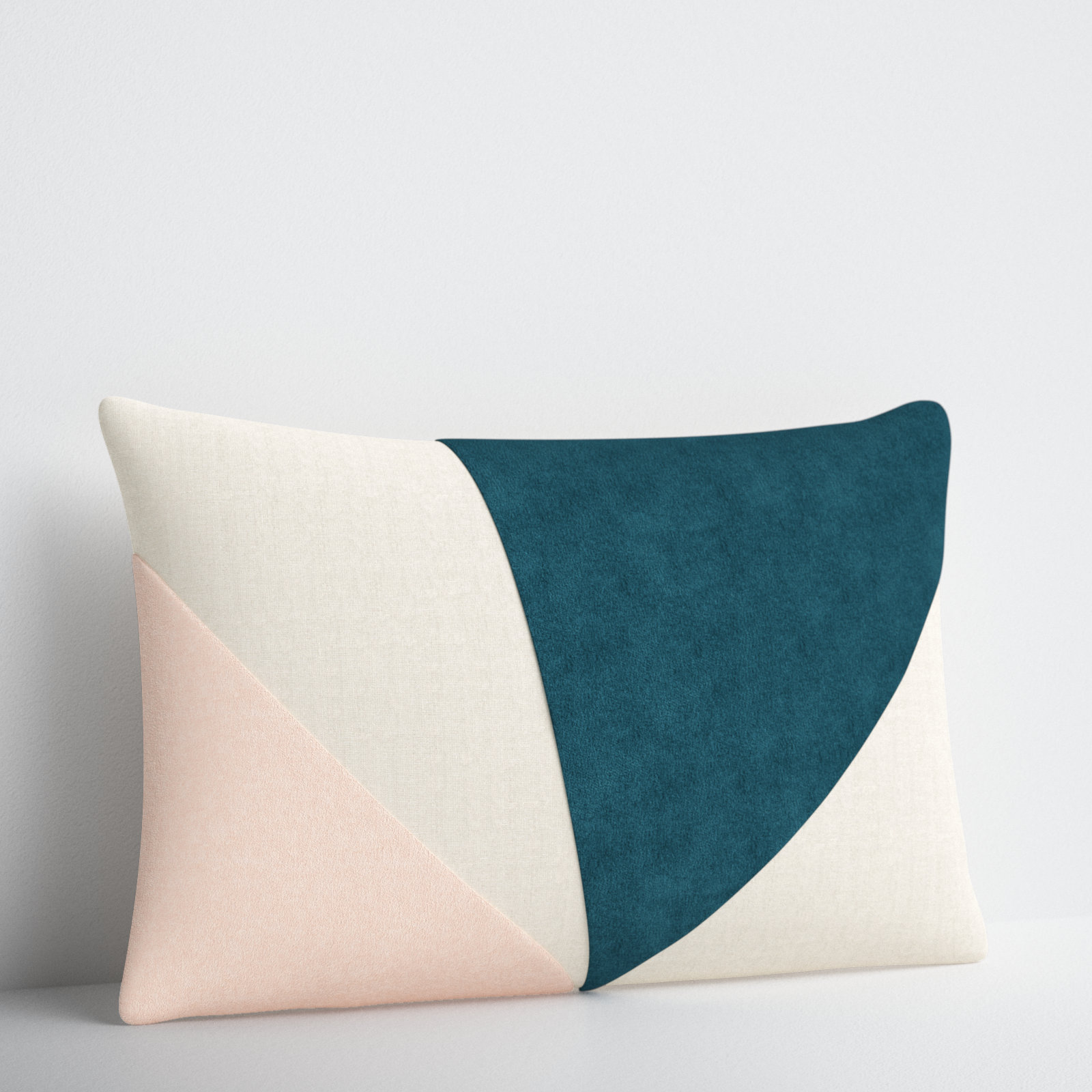 Kathleen 20" x 13" Pillow Cover, Teal/Peach