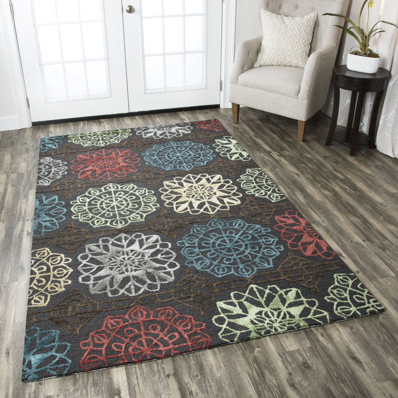 Tapis zone touffeté à la main curacao, Rectangle 5 pi x 8 pi