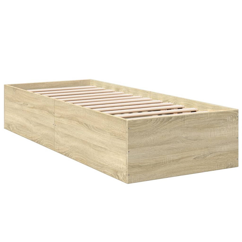 Vidaxl Bed Frame Engineered Wood, Small Single (2'6), Natural