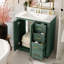 Ensemble de meuble-lavabo 30 po avec lavabo en céramique, armoire de rangement en bois massif, ensemble de meuble-lavabo autoportant avec 3 tiroirs et portes à fermeture douce-468752162